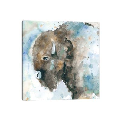 iCanvas "Buffalo On Blue" by Carol Robinson Canvas Print