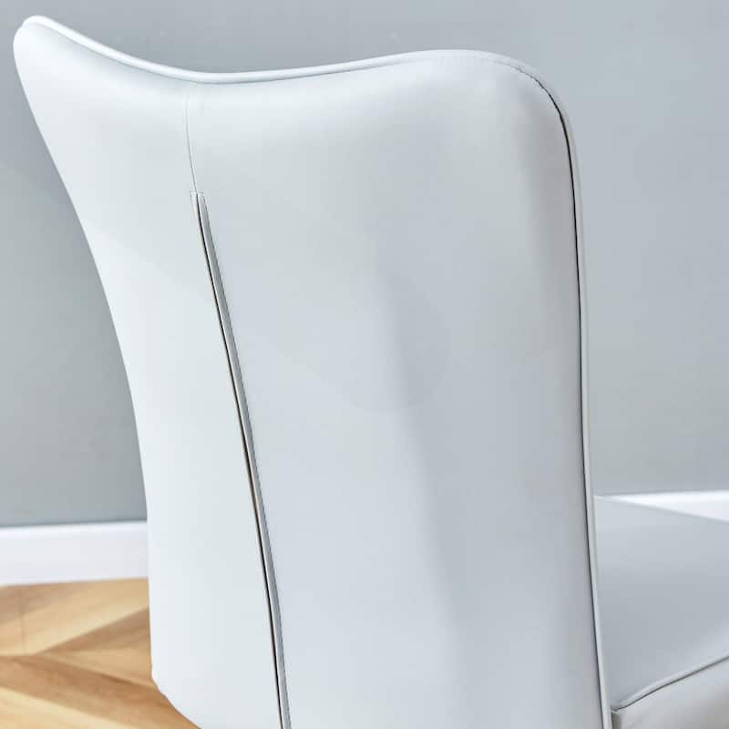 Modern Minimalist Dining Chairs with Comfortable Cushions and Stylish Metal Legs, Ideal for Various Rooms