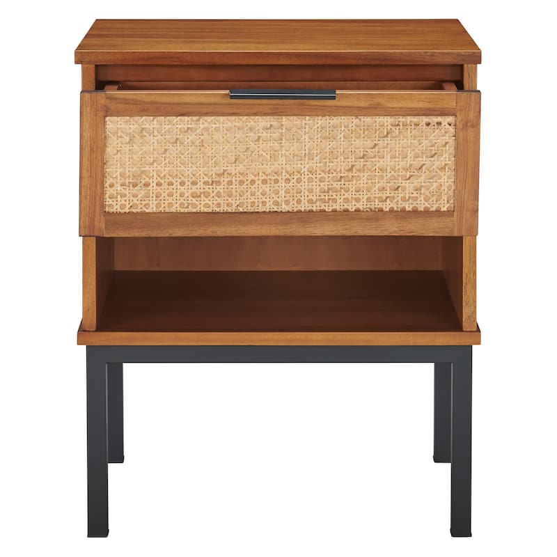 NPD Furniture Caine Rattan Nightstand