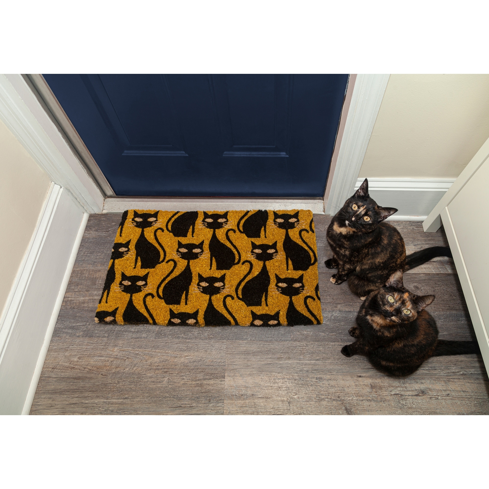 Entryways Fine Felines Handwoven Coconut Fiber Doormat - On Sale