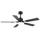 preview thumbnail 79 of 93, 48"/52"/60"/72" Modern Black LED Ceiling Fan with Light Remote (3/5/6/8/12 Reversible Blades)