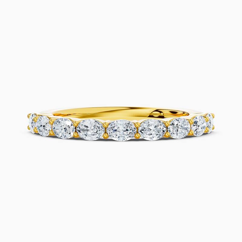 Auriya 14k Gold Oval East-West Lab Grown Diamond Half Eternity Band 0.90 - 3.75 ct. tw. (F-G, VS) - 0.90 ct. wt. - 8.5 - Yellow