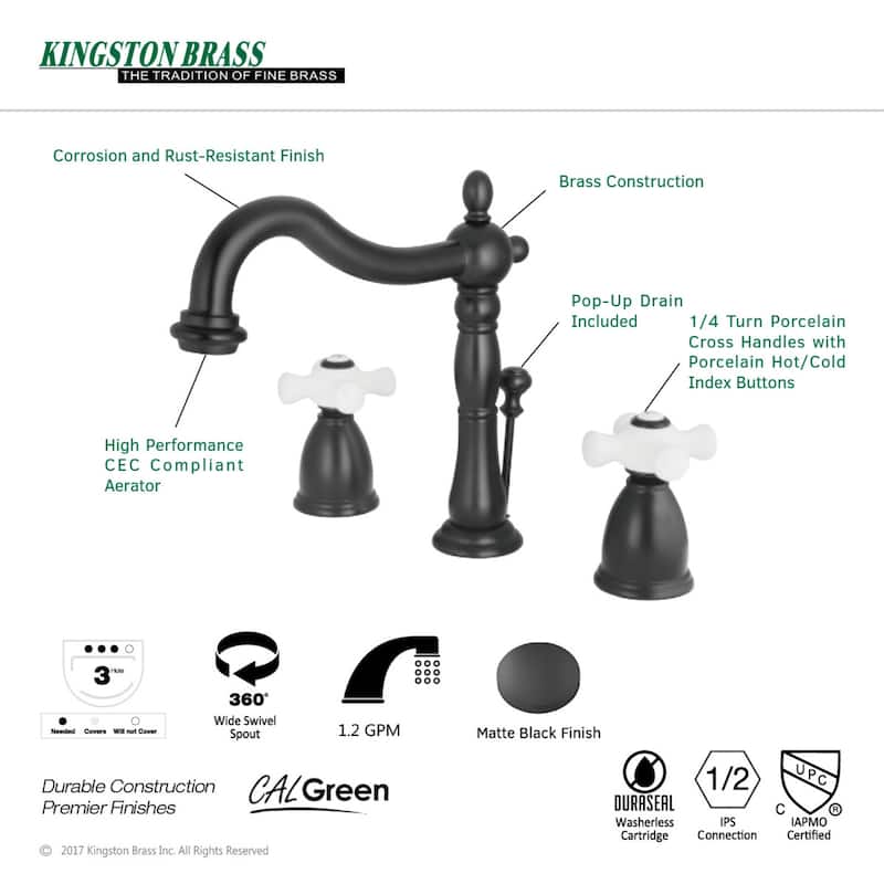 Kingston Brass Traditional 8 in. Widespread Bathroom Faucet