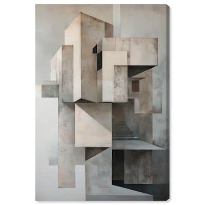 Grey Matrixy Canvas by Art Remedy, Gallery Wrapped