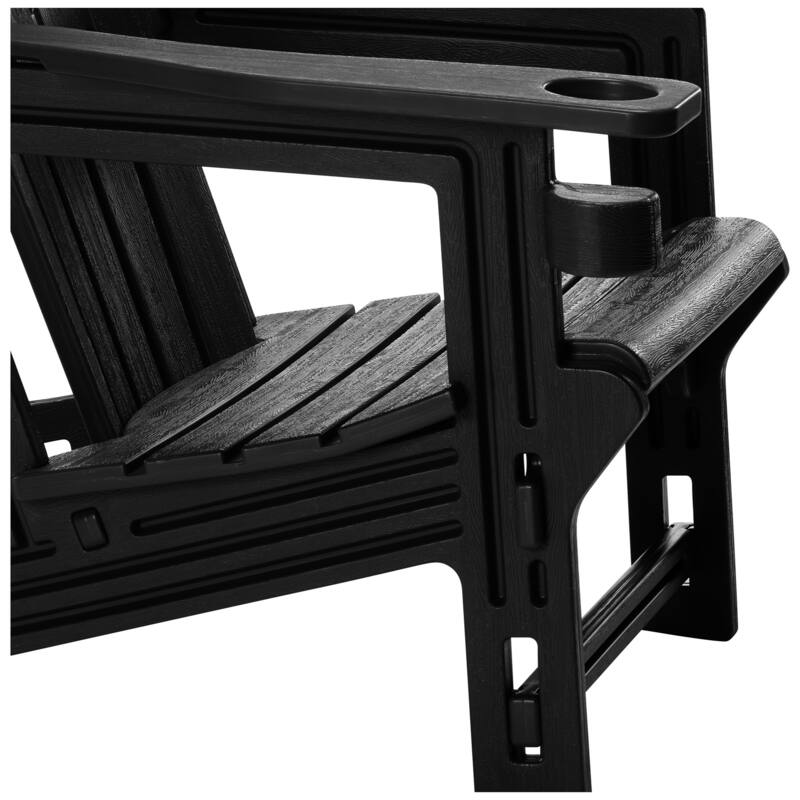 Polytrends Coastline Outdoor Poly Adirondack Chair with Side Table