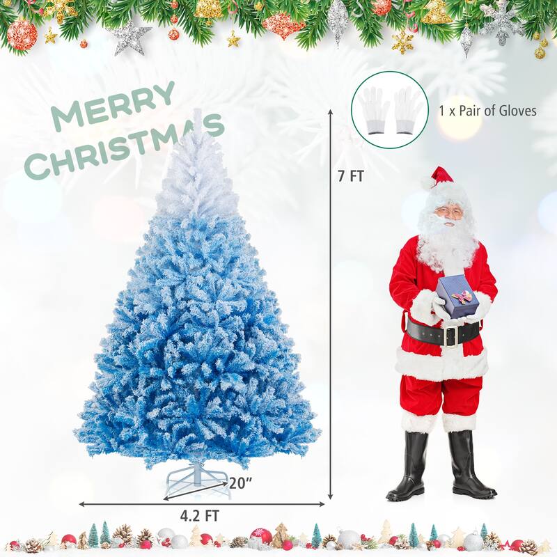 Costway 5/6/7/8 FT Artificial Christmas Tree with 456/820/1264/1774 - See Details