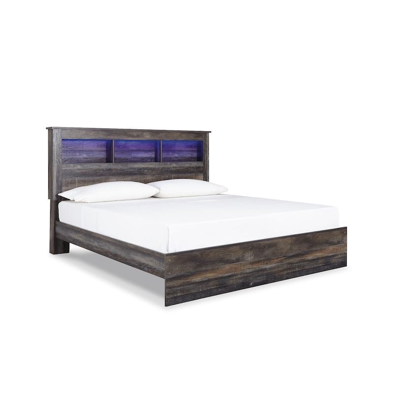 Drystan Rustic Brown Bookcase Bed