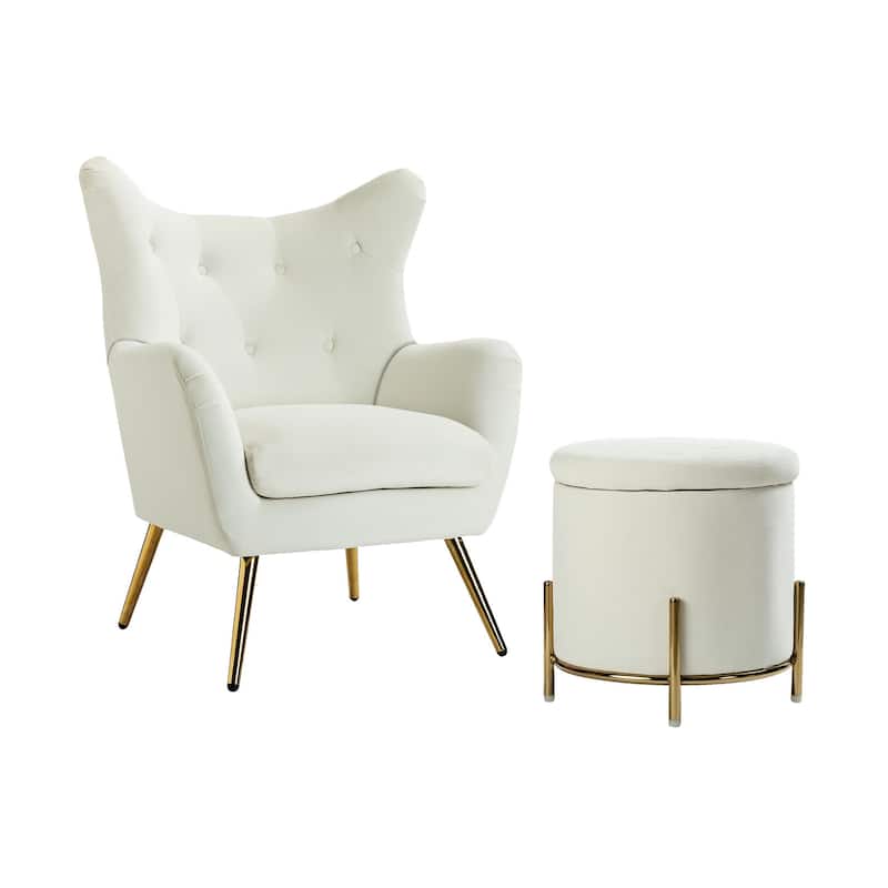 Eusebio Two Pieces Living Room Set with Metal Legs by HULALA HOME