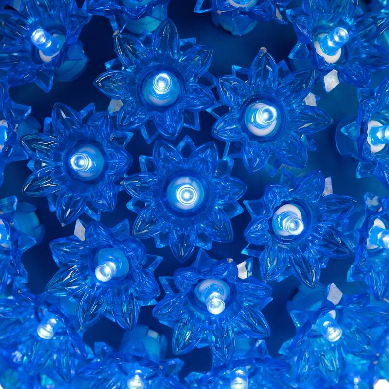 LED Lighted Hanging Starlight Sphere Outdoor Christmas Decoration- 7.5"