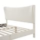 preview thumbnail 53 of 58, Furniture of America Gail Modern White Boucle Adjustable Queen-Size Platform Bed
