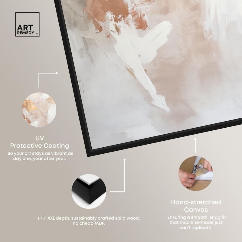 Gold-Trimmed Rose Quartz II Canvas by Art Remedy