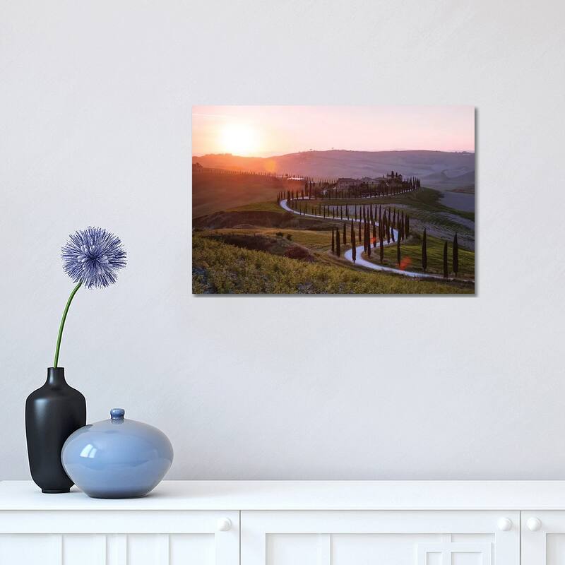 iCanvas "Sunset Over Tuscany Hills" by Matteo Colombo Canvas Print - 12x18x1.5
