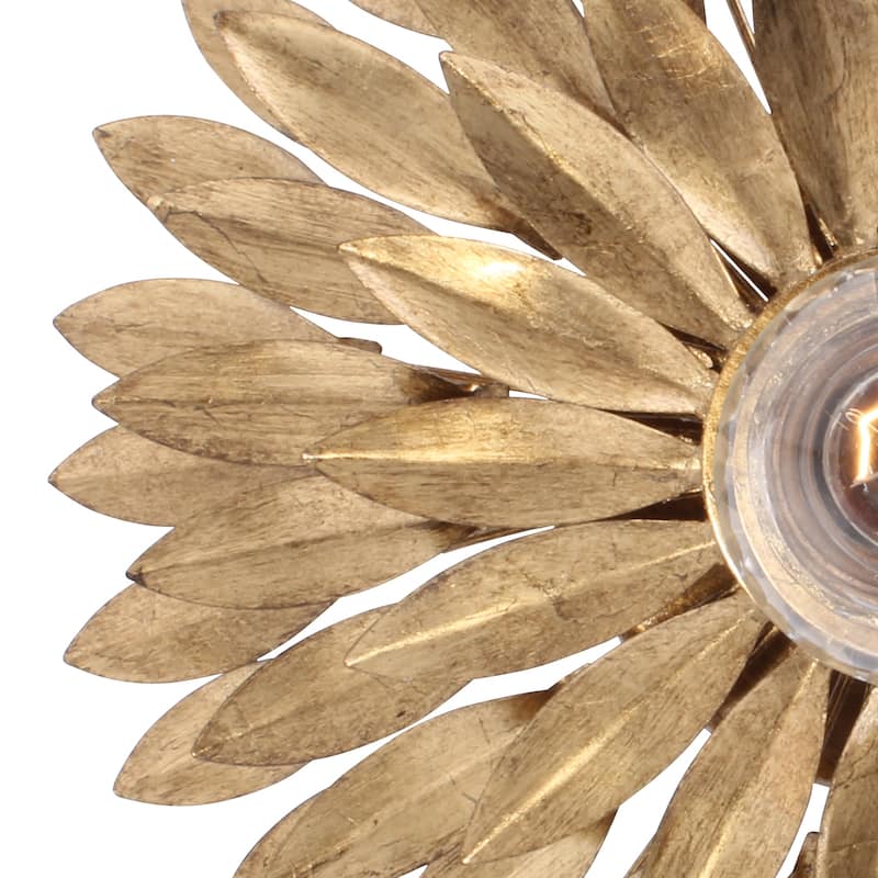Broche 1 Light Antique Gold Ceiling Mount