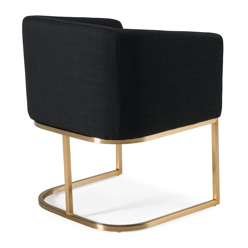 Modrest Yukon Modern Black & Antique Brass Dining Chair