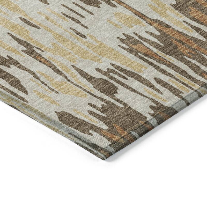 HomeRoots Striped Transitional Rectangle Outdoor Rug