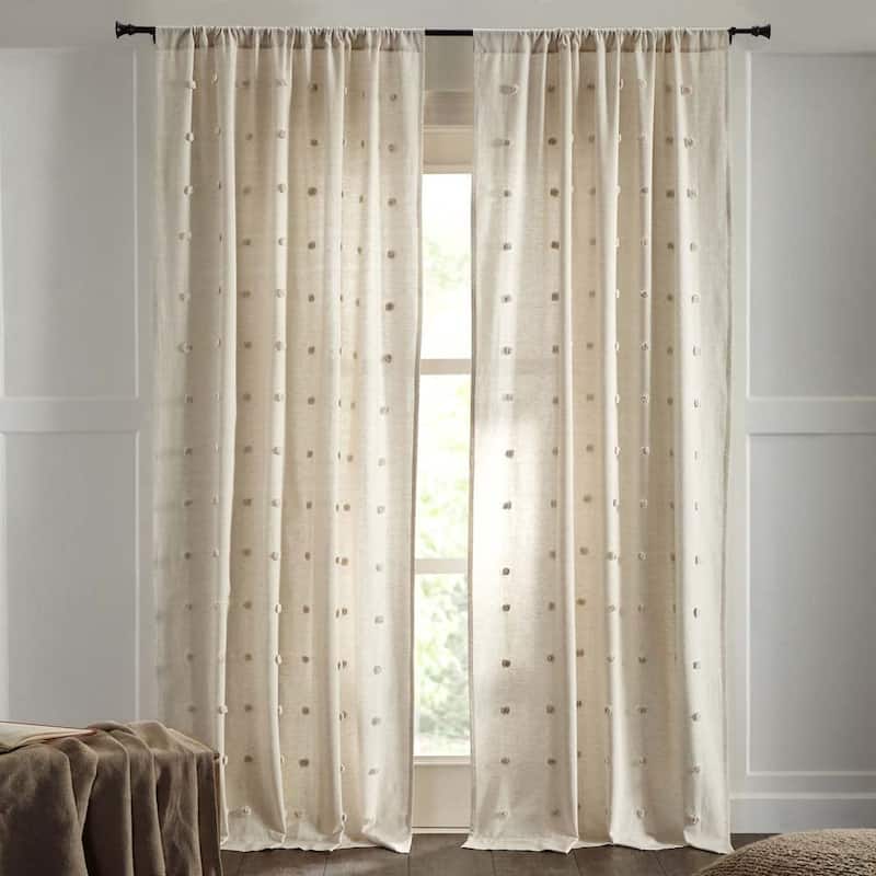 Astrid Linen Curtain, Natural, 96