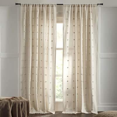 Astrid Linen Curtain, Natural, 96