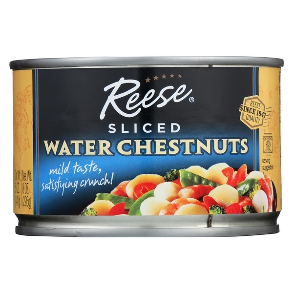 Reese Water Chestnuts - Sliced - Case of 24 - 8 oz.
