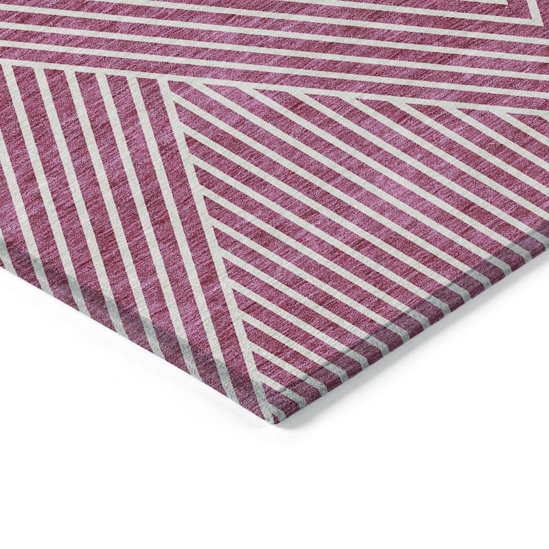 HomeRoots Geometric Transitional Rectangle Outdoor Rug