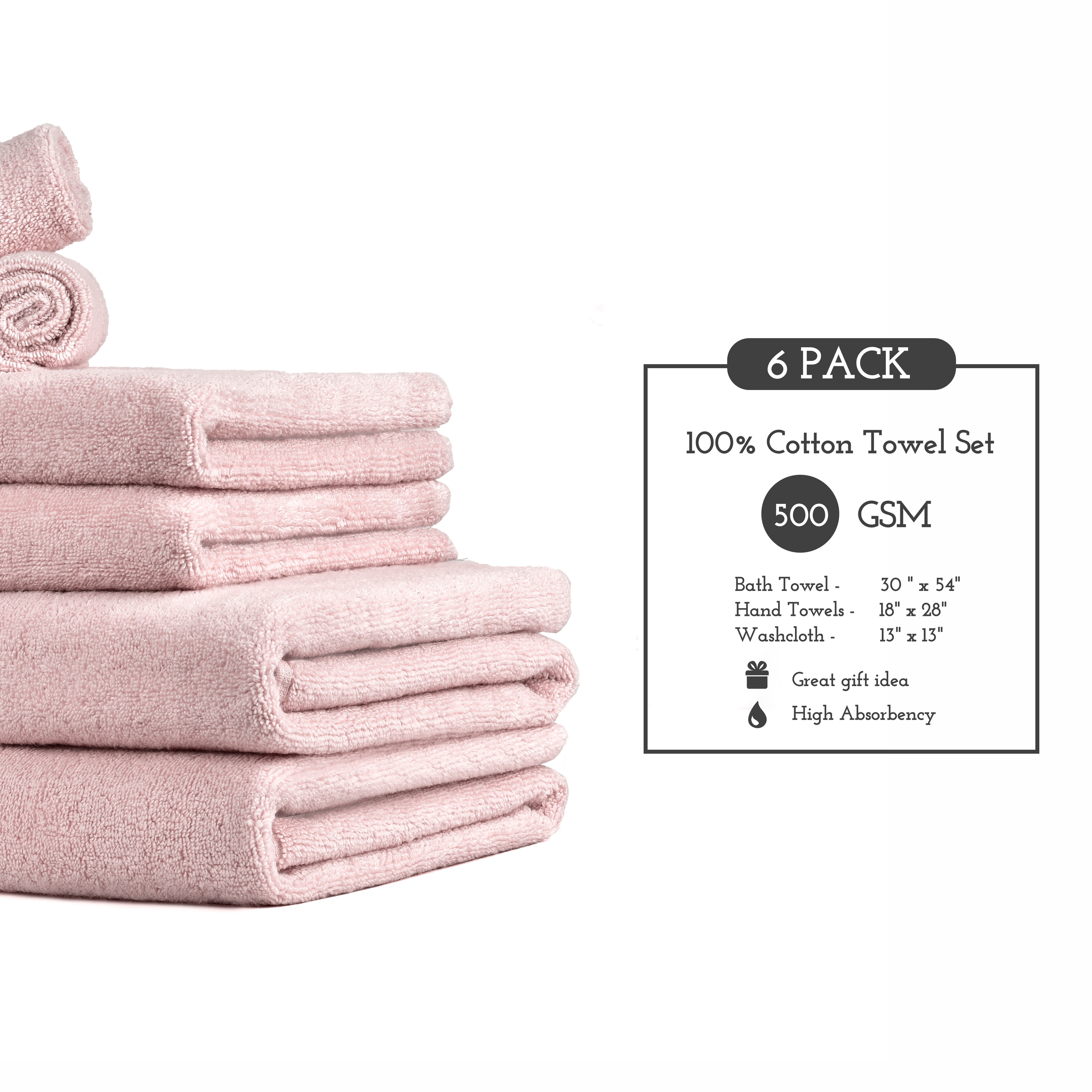 4 BLACK HAND TOWELS SET,%100 NATURAL COTTON 50X90 CM LARGE HOTEL QUALITY 500 GSM ABSORBENT HAND TOWELS
