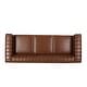 preview thumbnail 30 of 38, Drury Channel Stitch Faux Leather Sofa with Nailhead Trim by Christopher Knight Home - 83.00" L x 32.50" W x 27.00" H