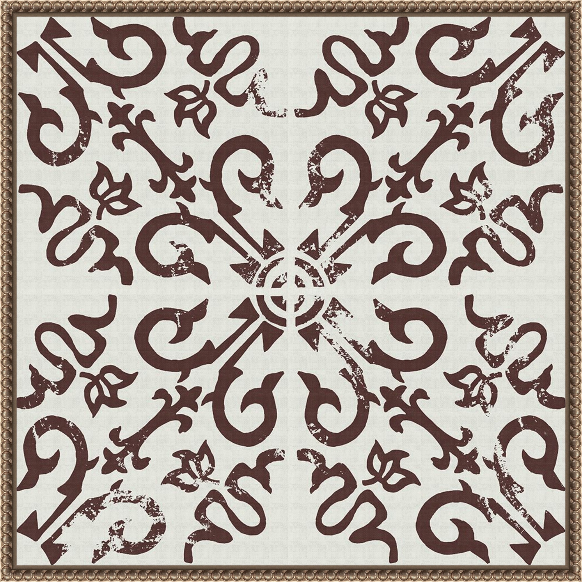 Custom Ceramic Tile No. 3 by Melissa Wang (22 x 22 in.), Framed Canvas Wall Art Print