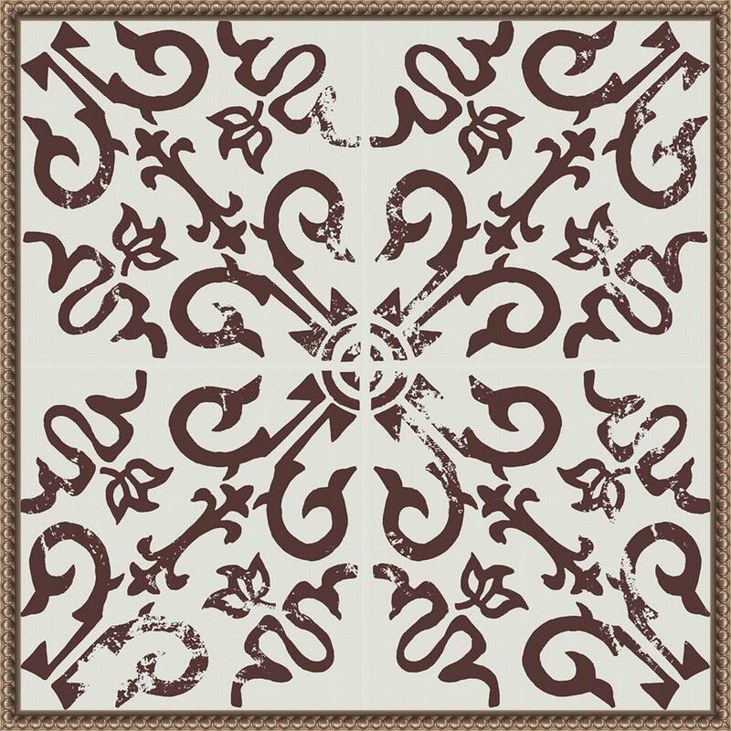 Custom Ceramic Tile No. 3 by Melissa Wang (22 x 22 in.), Framed Canvas Wall Art Print