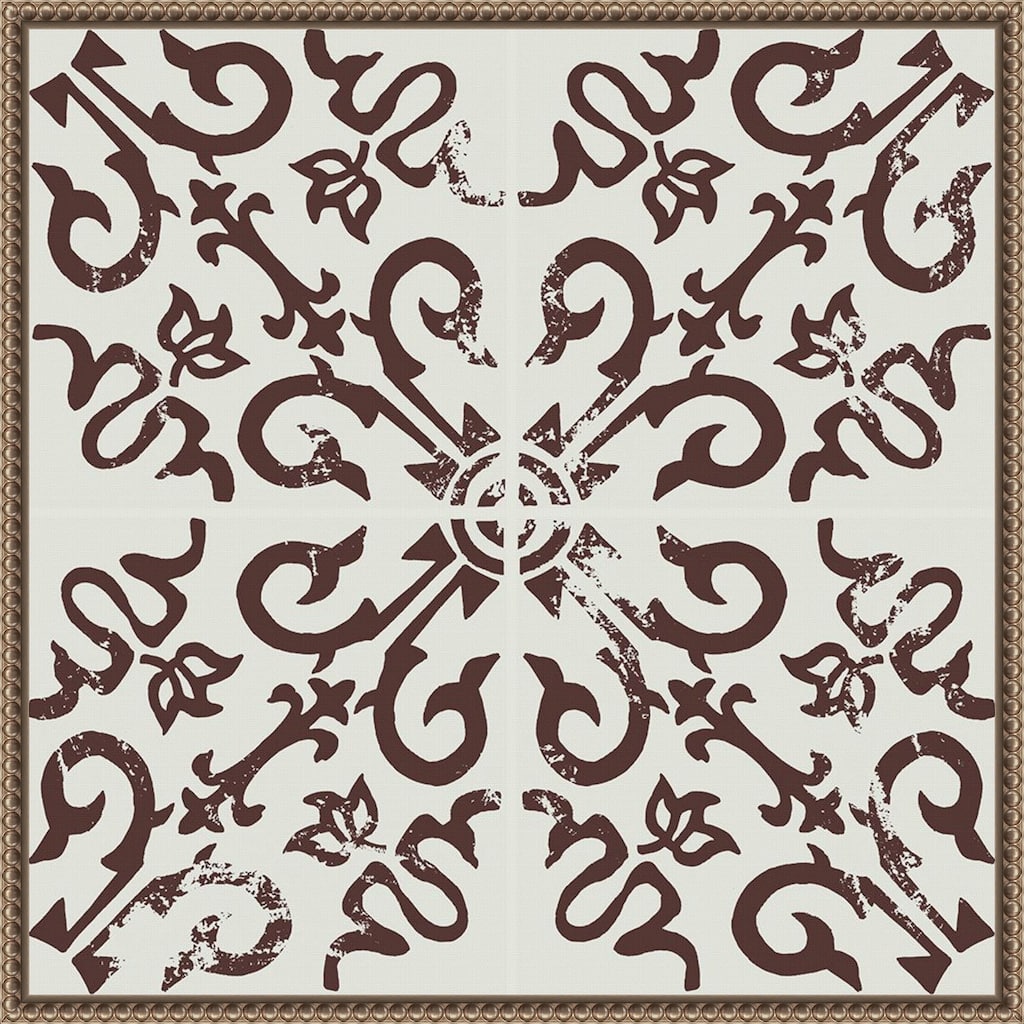 Custom Ceramic Tile No. 3 by Melissa Wang (22 x 22 in.), Framed Canvas Wall Art Print