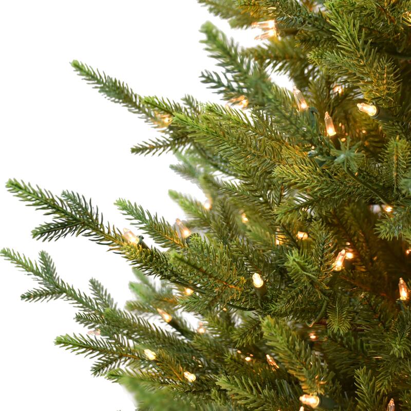 Puleo International 7.5 ft. Pre-Lit Callington Fir Artificial Christmas Tree