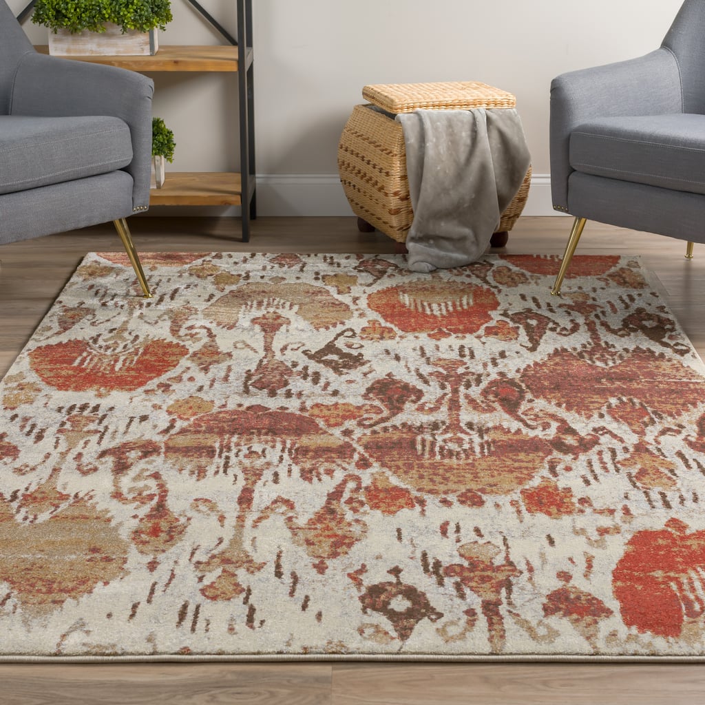 Addison Thurston Modern Ikat Spice 9'6" x 13'2" Area Rug