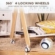 preview thumbnail 8 of 6, Wooden Bedside Bassinet Sleeper, Safe Stylish Baby Crib Bassinet with Locking Wheels Mosquito Net - White