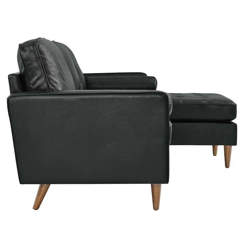 Valour 78" Leather Apartment Sectional Sofa