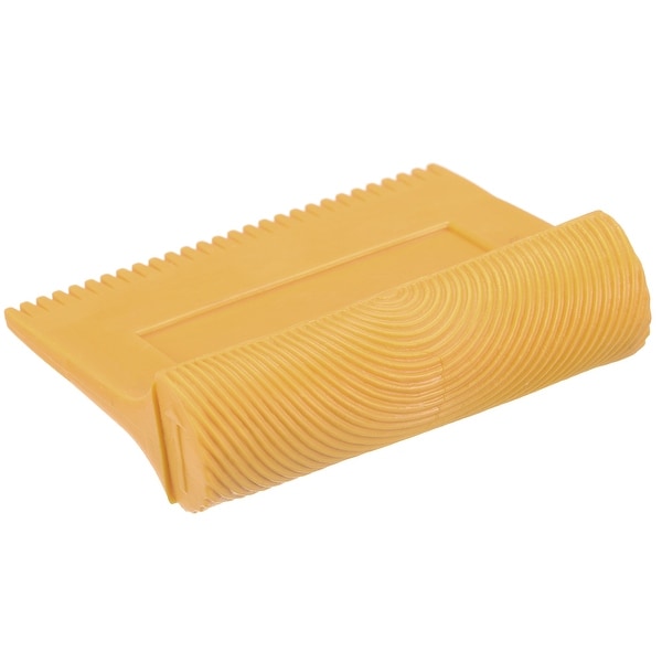 9.5cm Wood Graining Rubber Grain Tool Pattern Wall Painting DIY Yellow MS4 2Pcs - MS4 Yellow,2pcs