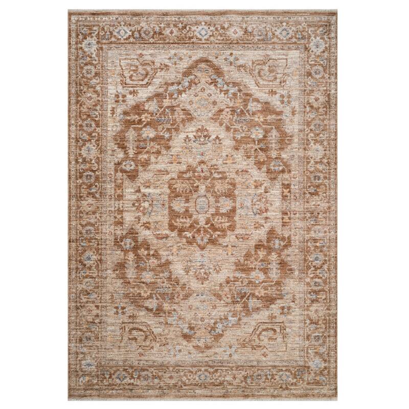 HomeRoots Floral Medallion Traditional Rectangle Area Rug