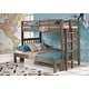 preview thumbnail 1 of 8, Olympus Twin-over-Full Solid Wood Bunk Bed with Ladder