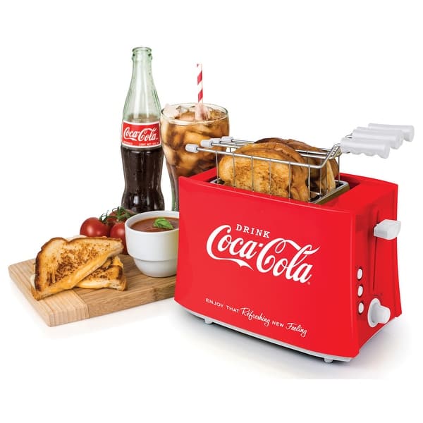 Nostalgia TCS2CK Coca-Cola Grilled Cheese Toaster with Easy-Clean