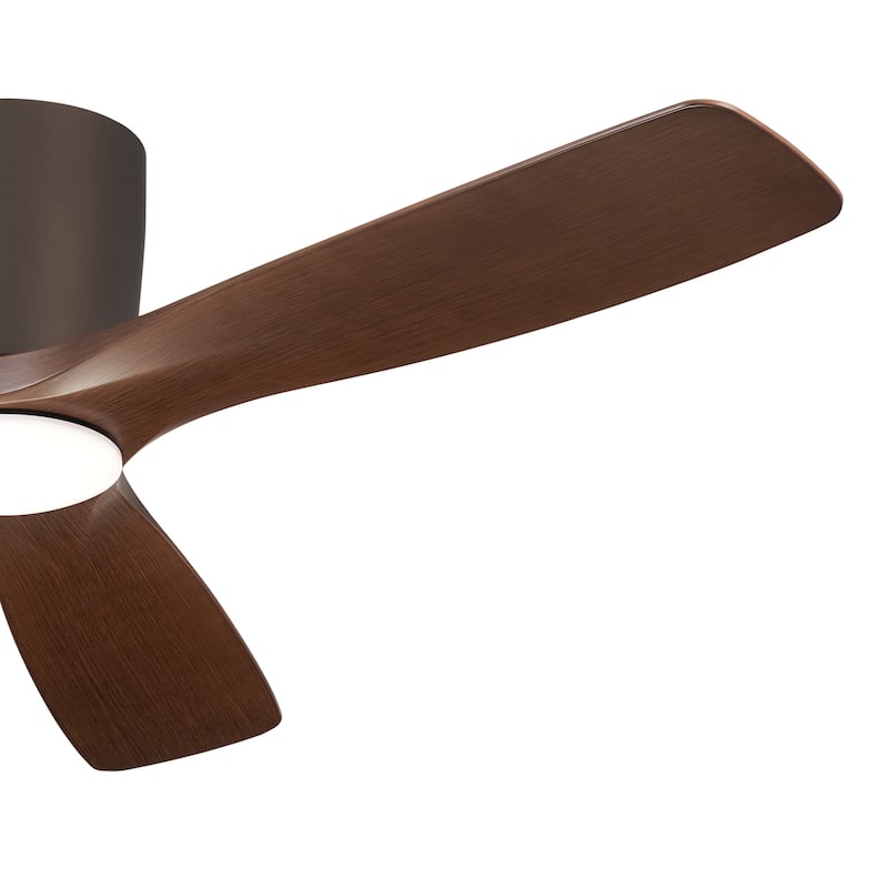 Kichler Lighting Volos 54 inch Integrated LED Indoor Satin Natural Bronze Flush Mount Ceiling Fan