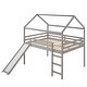 preview thumbnail 15 of 16, Stylish Full Loft Bed with Slide and Ladder, Solid Pine Wood Frame, Modern Design