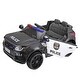 preview thumbnail 14 of 26, 12V Battery-Powered Police Car for Kids, Remote Control, Megaphone, Siren, Flashing Lights, Black SUV