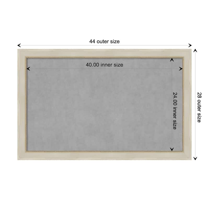 Amanti Art Parthenon Cream Framed Magnetic Board - Board Size 40x24