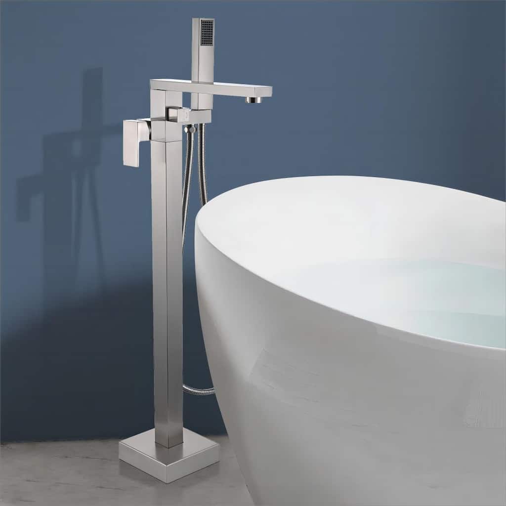 Topcraft Floor Mounted Bathtub Filler with Handheld Showerhead
