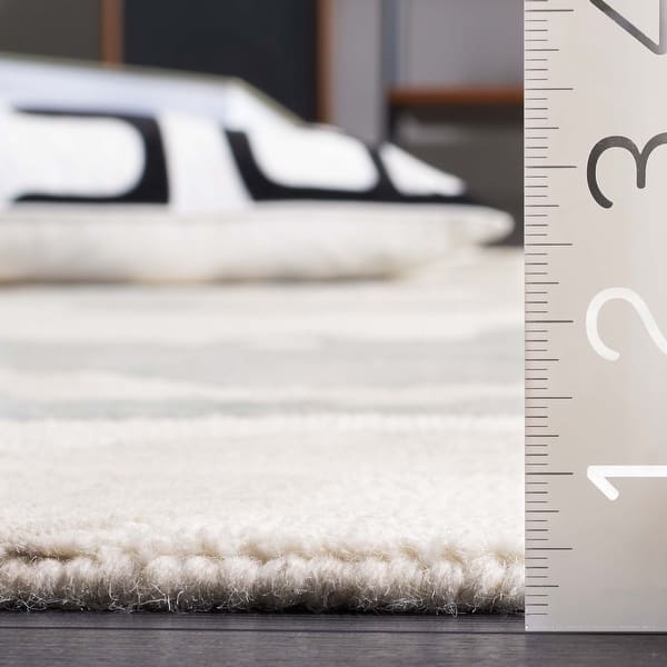dimension image slide 1 of 2, SAFAVIEH Handmade Rodeo Drive Eyglo Mid-Century Modern Wool Rug