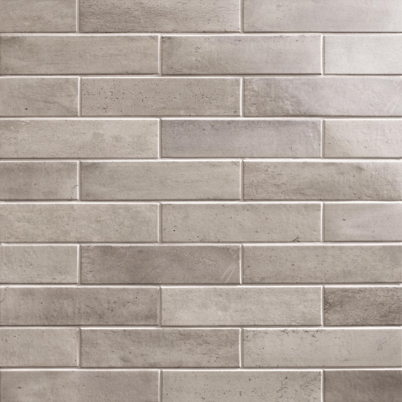 Merola Tile Capri Brick Fumo 2-1/2" x 10" Porcelain Floor and Wall Tile - Sample swatch