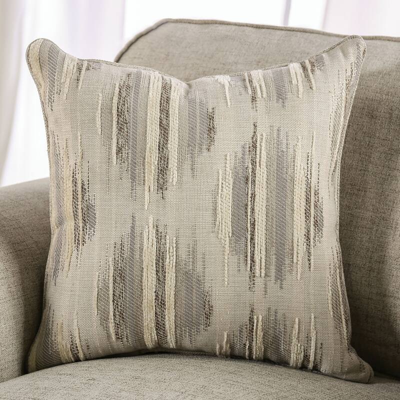 Chetbert Transitional Cream Fabric Upholstered 2-Piece Sofa Set by Furniture of America