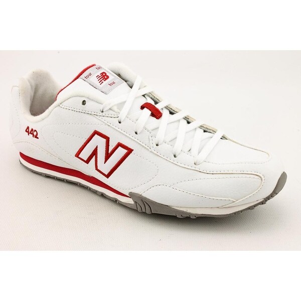 New Balance CW442 Women D Round Toe Leather White Sneakers
