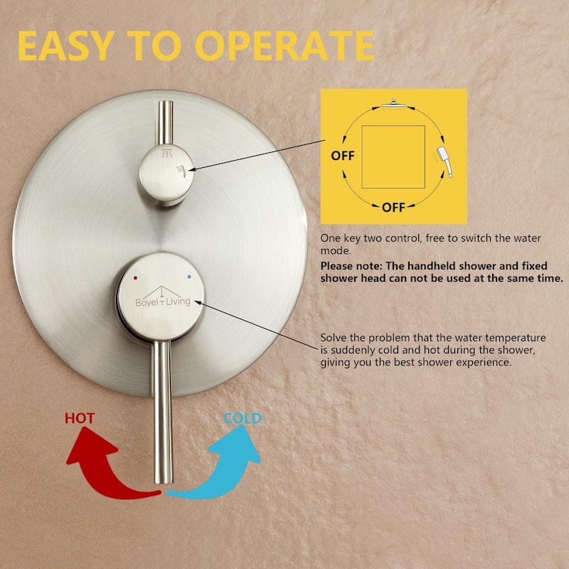 2-Function 10-In Wall Mounted Shower System