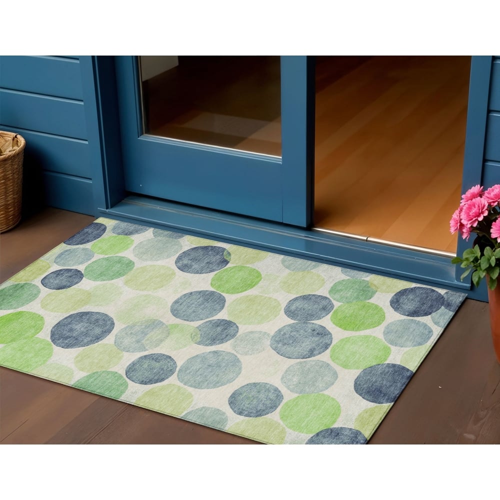 HomeRoots Geometric Transitional Rectangle Outdoor Rug