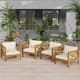 Option Teak Finish+Beige Cushion