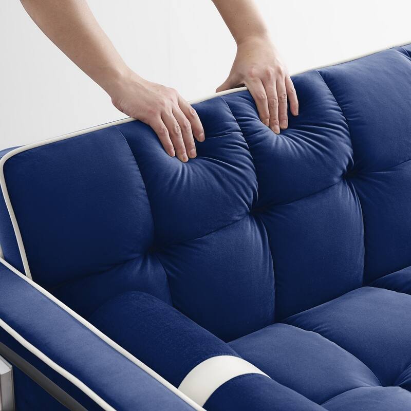 Velvet Convertible Sleeper Sofa Bed