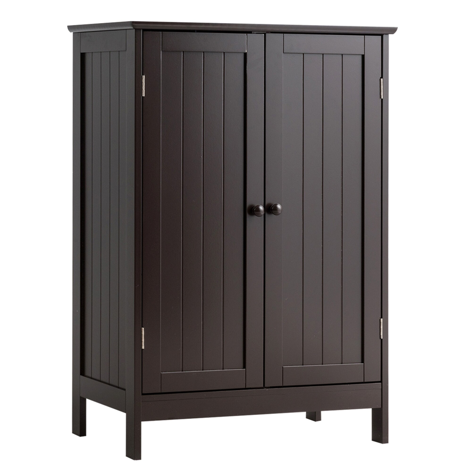 Shop Bathroom Storage Cabinet With Double Doors Wooden Floor Shoe Cabinet Overstock 31291771